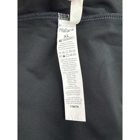 HALARA Round Neck Short Sleeve Solid Mini Casual Tee Shirt Dress Black XL NWOT - Picture 8 of 9